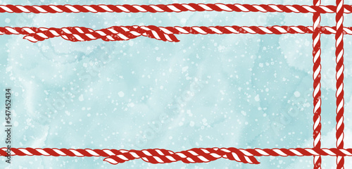 Festive Christmas background on blue watercolor background. Vector illustration can be greeting cards, invitations, and design element.