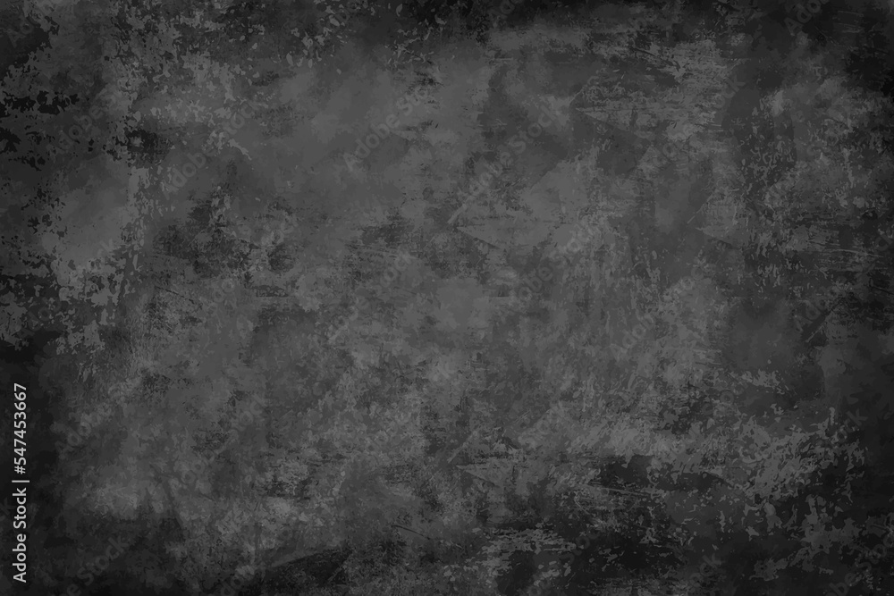 Elegant black background vector illustration with vintage distressed