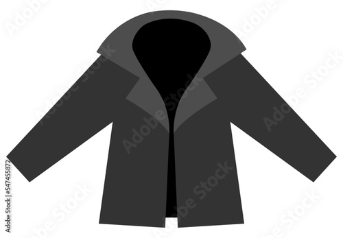 Vector groom jacket icon. Cute just married boy black suit piece. Wedding ceremony clothes. Cute gentleman costume part