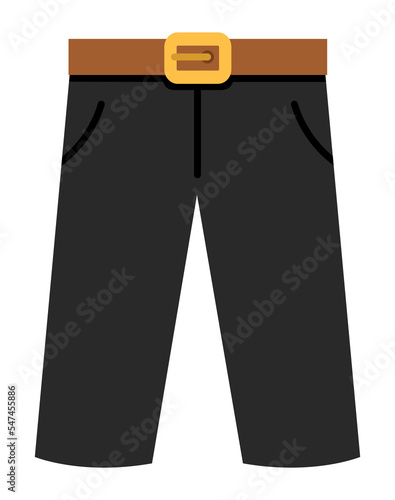 Vector groom pants icon. Cute just married boy suit piece. Wedding ceremony clothes. Cute gentleman trousers photo