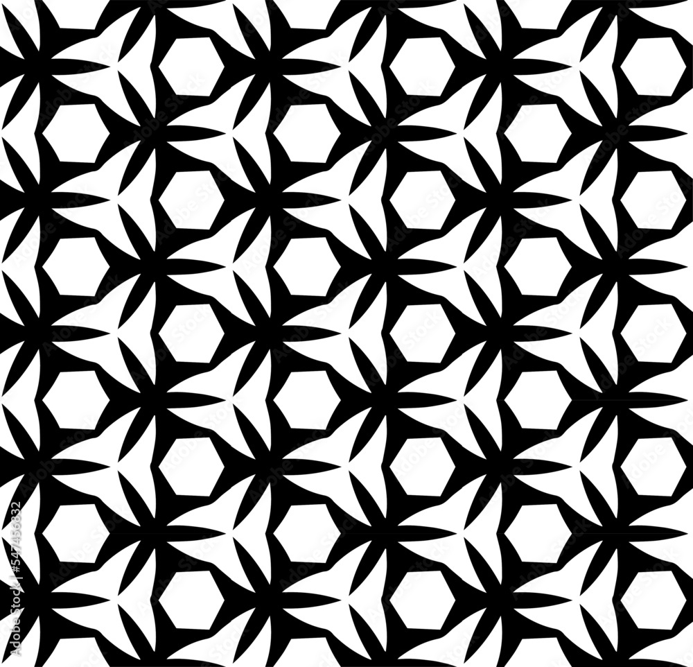 Black and white seamless abstract pattern. Background and backdrop. Grayscale ornamental design. Mosaic ornaments. Vector graphic illustration. EPS10. Black and white seamless abstract pattern. Background and backdrop. Grayscale ornamental design. Mosaic ornaments. Vector graphic illustration. EPS10.