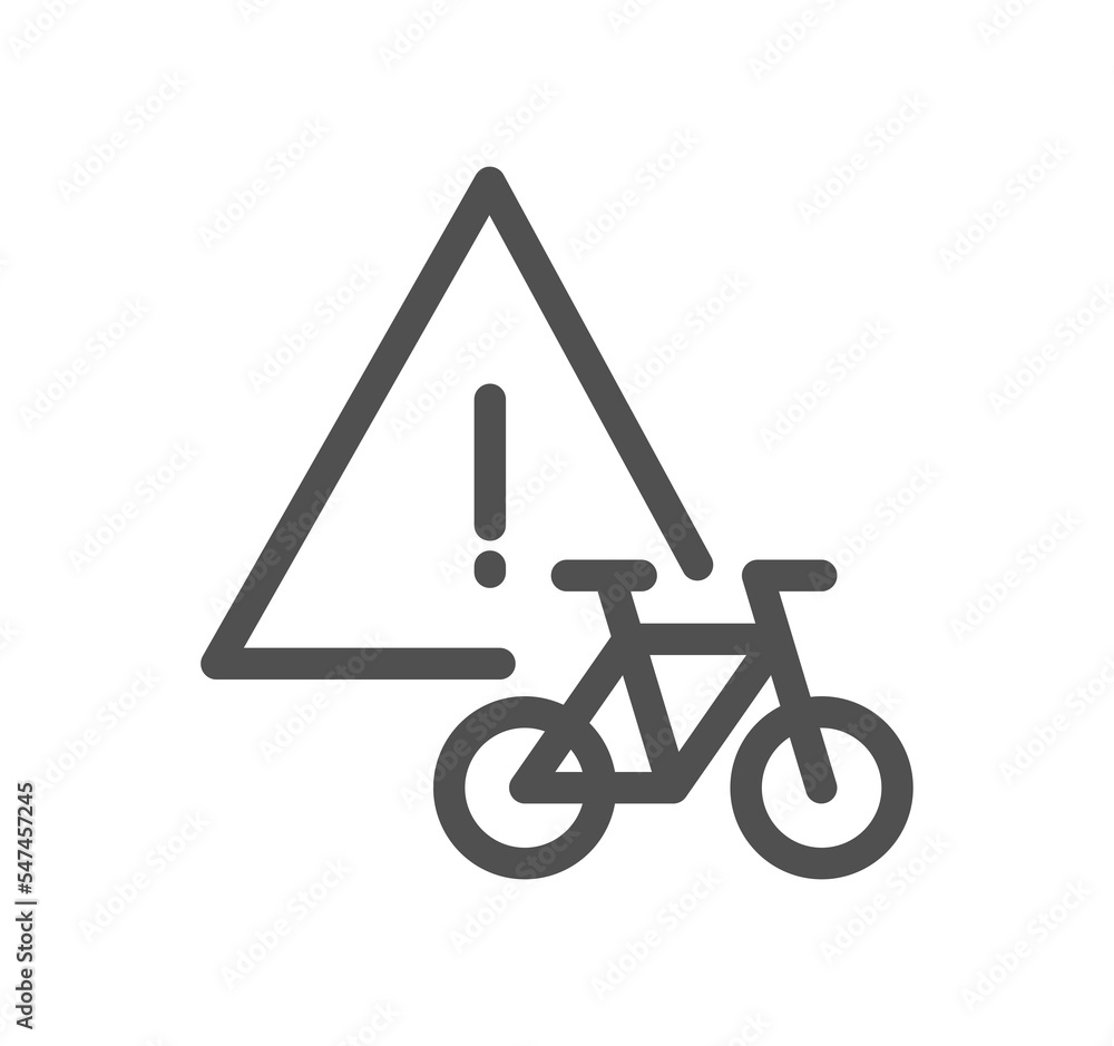 Bicycle and transportation icon outline and linear symbol.
Bicycle and transportation icon outline and linear symbol.