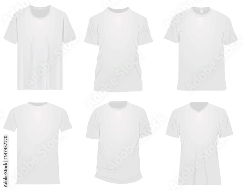 Male t shirt set. vector