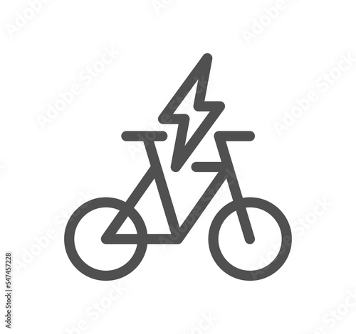 Bicycle and transportation icon outline and linear symbol. 