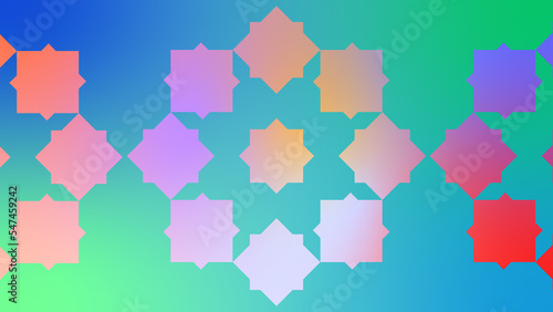 an colourful geometrical star patten 