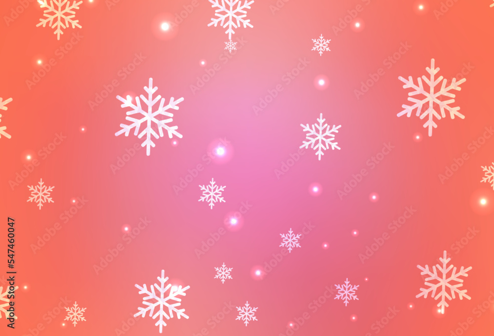 Light Pink vector backdrop in holiday style.