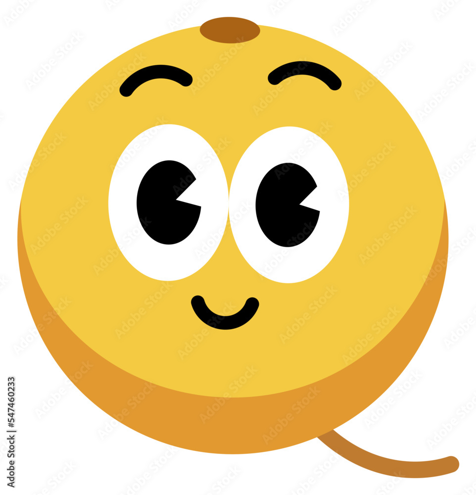 Fototapeta premium Longkong Lansium face cute with white stroke