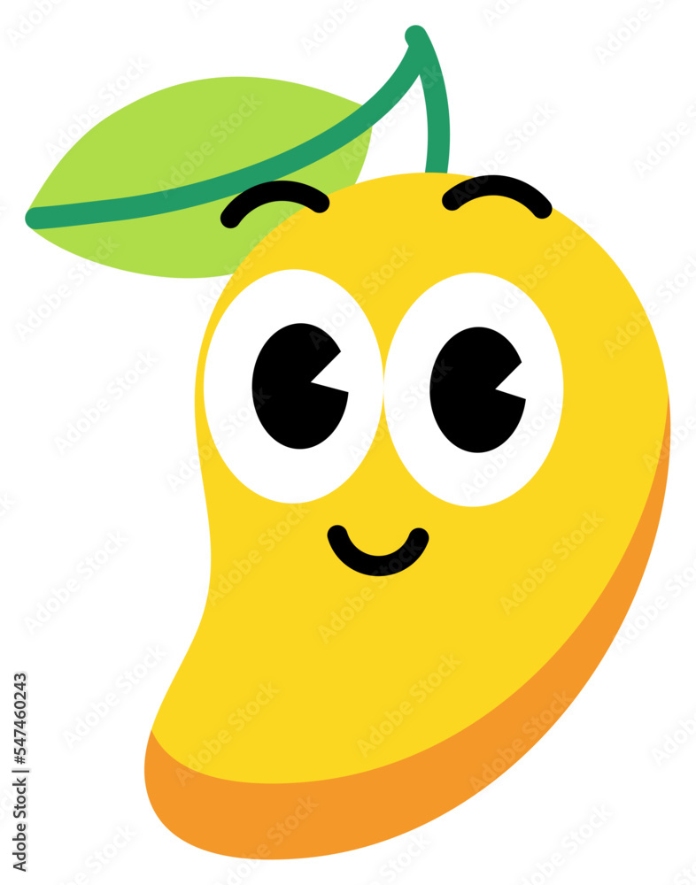 Mango face cute with white stroke