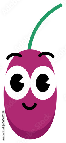 Jamun  face cute with white stroke