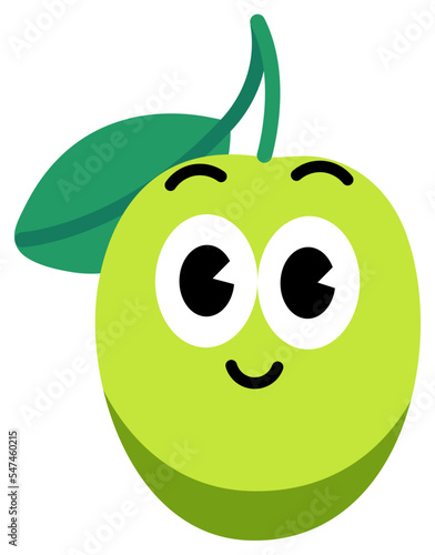 Jujube face cute with white stroke