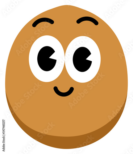 Kiwi face cute with white stroke