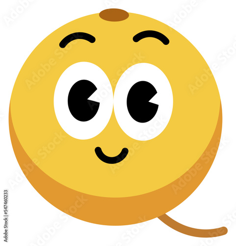Longkong Lansium face cute with white stroke