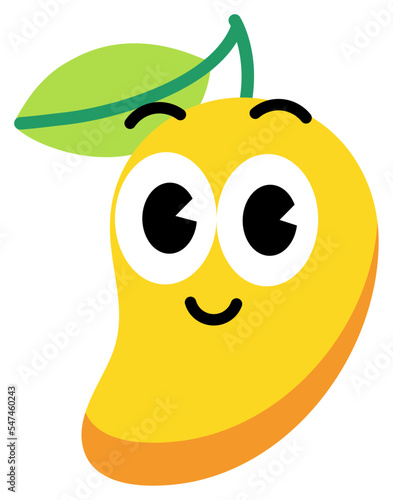 Mango face cute with white stroke