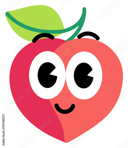 Peach face cute with white stroke