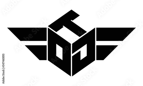 TOD three letter gaming logo in polygon cube shape logo design vector template. wordmark logo | emblem logo | monogram logo | initial letter logo | sports logo | minimalist logo | typography logo |