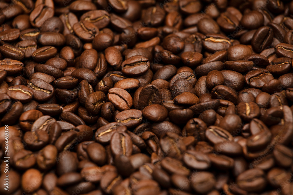 Coffee bean background. Scattered coffee beans Coffee bean background. Scattered coffee beans