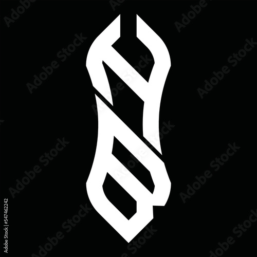 HB Logo monogram with abstract design template