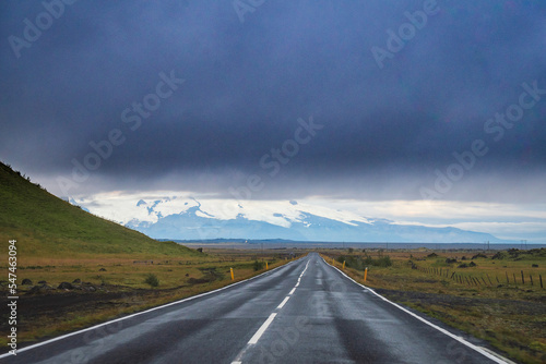 Landscape of the Ring Road near the Skaftafell Glacier (Iceland)