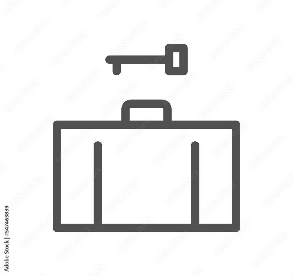 Baggage and travel icon outline and linear symbol.
Baggage and travel icon outline and linear symbol.