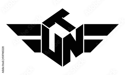 TUN three letter gaming logo in polygon cube shape logo design vector template. wordmark logo | emblem logo | monogram logo | initial letter logo | sports logo | minimalist logo | typography logo |