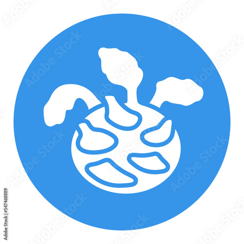 Kohlrabi or German Turnip isolated vector icon