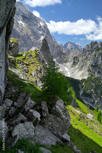 Summer mountain scenery in the Karwendel mountains, Tirol, Austria, Europe photo
