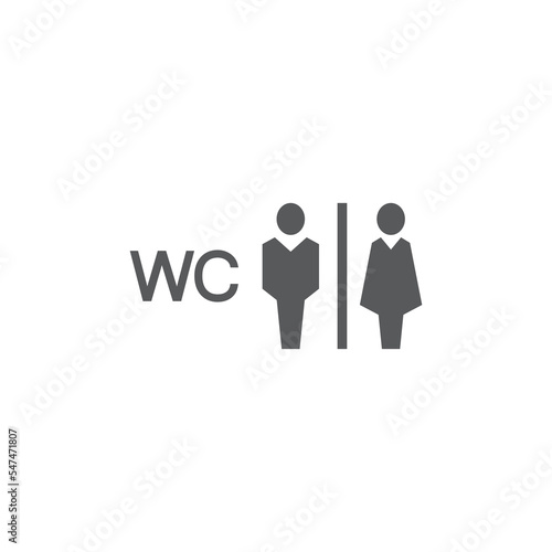 WC Icon  Male and Female Restroom Icon  Toilet Icon Vector Illustration Eps10