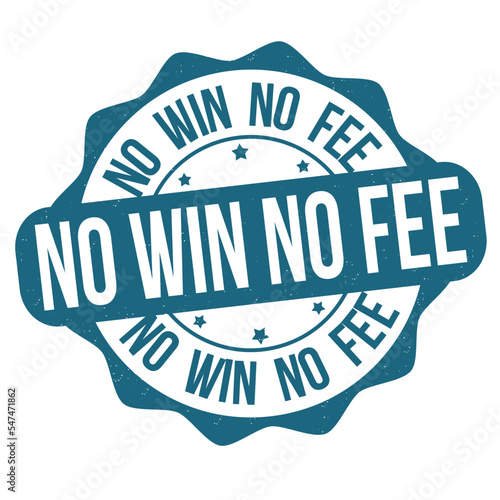 No win no fee grunge rubber stamp