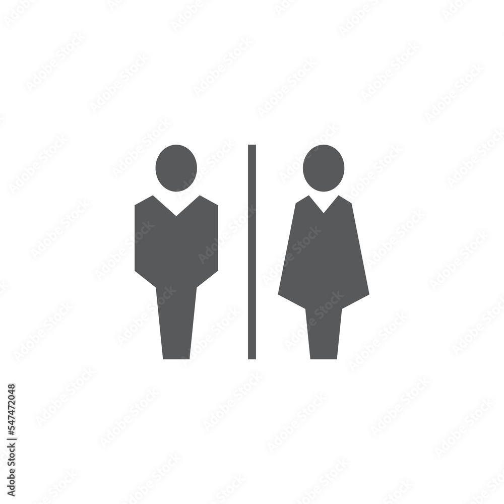 WC Icon, Male and Female Restroom Icon, Toilet Icon Vector Illustration Eps10 WC Icon, Male and Female Restroom Icon, Toilet Icon Vector Illustration Eps10