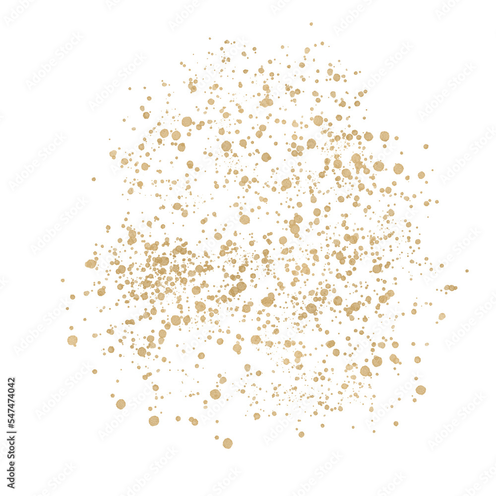 Gold glittery elements for graphic designers