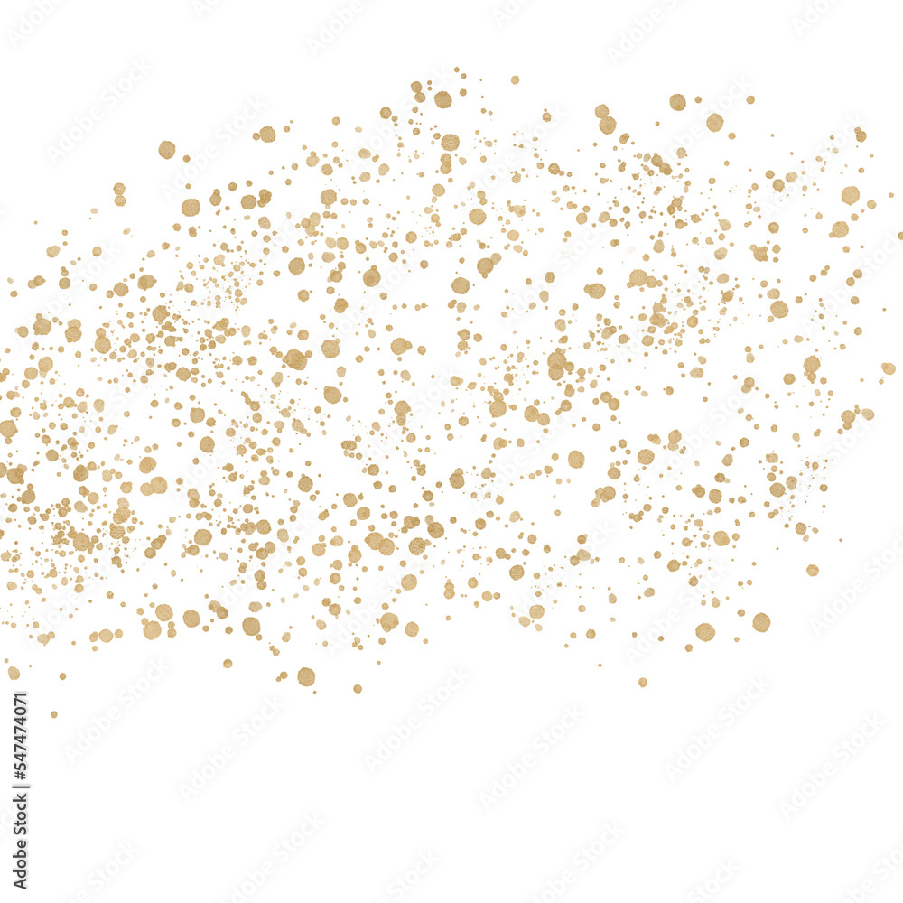 Gold glittery elements for graphic designers