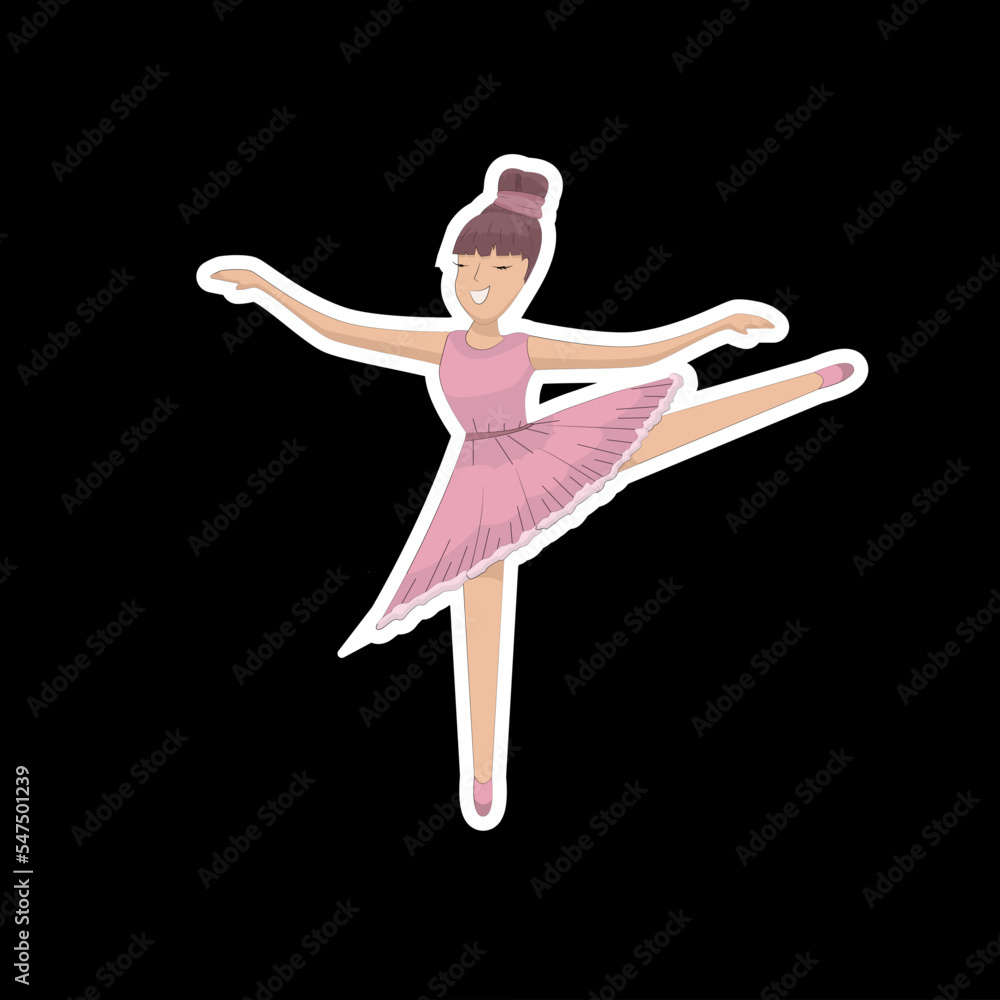 Balerine cute sticker dancing Sticker