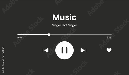 Music player for websites and sounds apps.