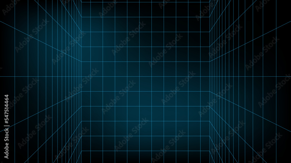 Obraz premium 3D Wireframe grid