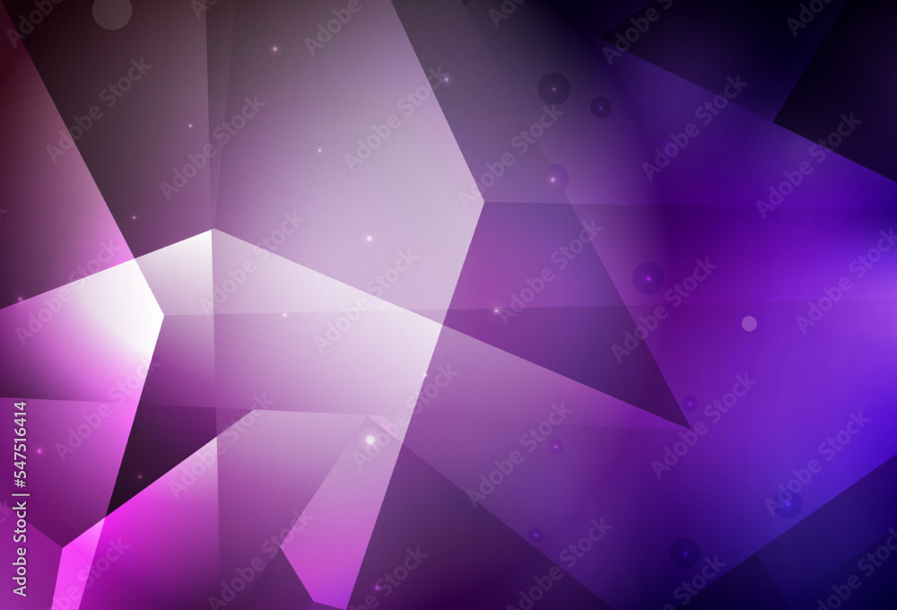 Fototapeta premium Dark Pink vector template with crystals, triangles.