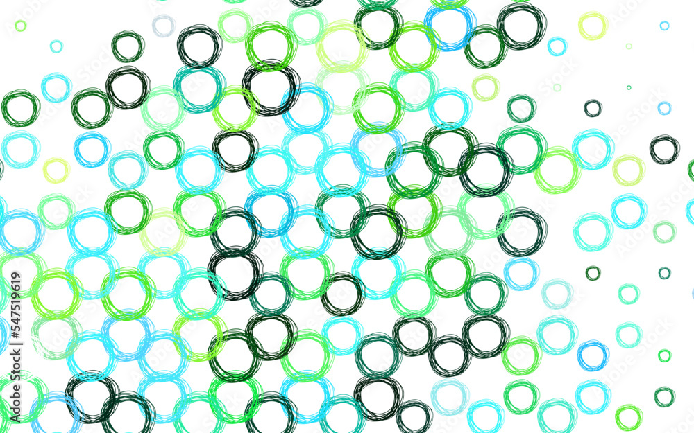 Light Blue, Green vector layout with circle shapes. Light Blue, Green vector layout with circle shapes.