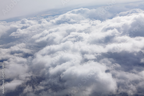 Fototapeta Naklejka Na Ścianę i Meble -  Snow white clouds . Above fluffy cloudscape