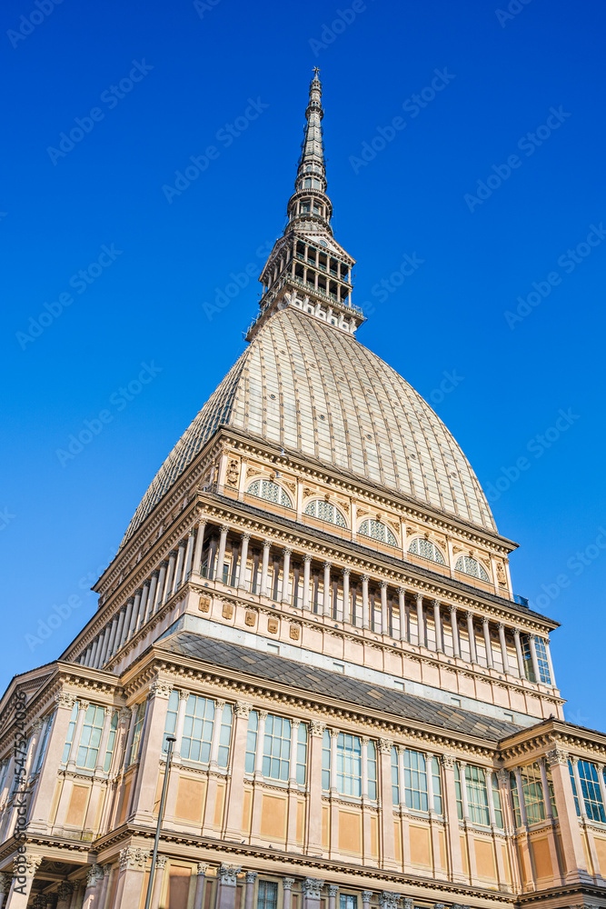 Turin, Piedmont, Italy: Mole Antonelliana, previous synagogue, now the National Museum of Cinema, the tallest museum in the world, built between 1863 and 1889