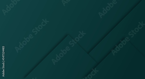 Abstract Dark Green Gradient Background Geometric Paper Cut Style for Brochures or Landing Pages Template