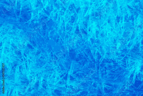 Realistic vector illustration of a river surface with algae covered with ice. Ice texture. Winter background.
