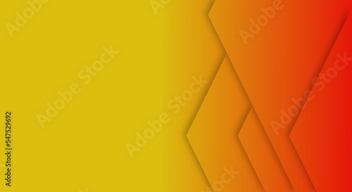 Abstract Orange and Yellow Gradient Background Geometric Paper Cut Style for Brochures or Landing Pages Template