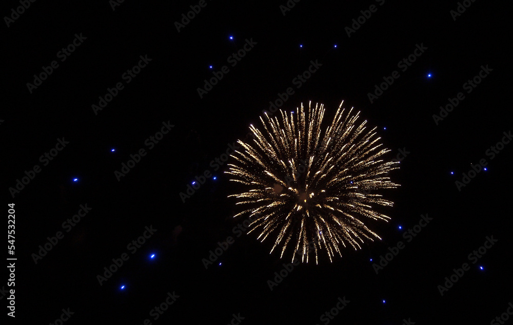 Fototapeta premium Photo of beautiful fireworks, salute
