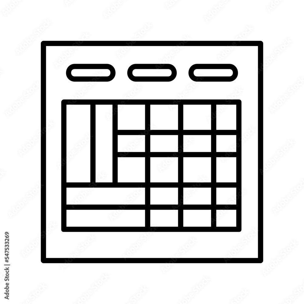 Table Grid Icon Table Grid Icon