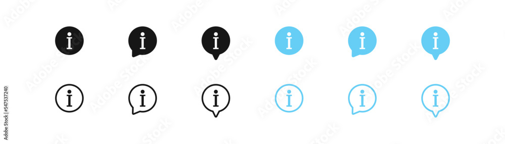 Information icon. Info sign. Help symbols. Knowledge symbol. Vector sign. Information icon. Info sign. Help symbols. Knowledge symbol. Vector sign.