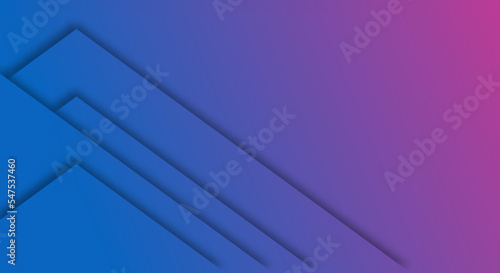 Abstract Purple and Blue Gradient Background Geometric Paper Cut Style for Brochures or Landing Pages Template