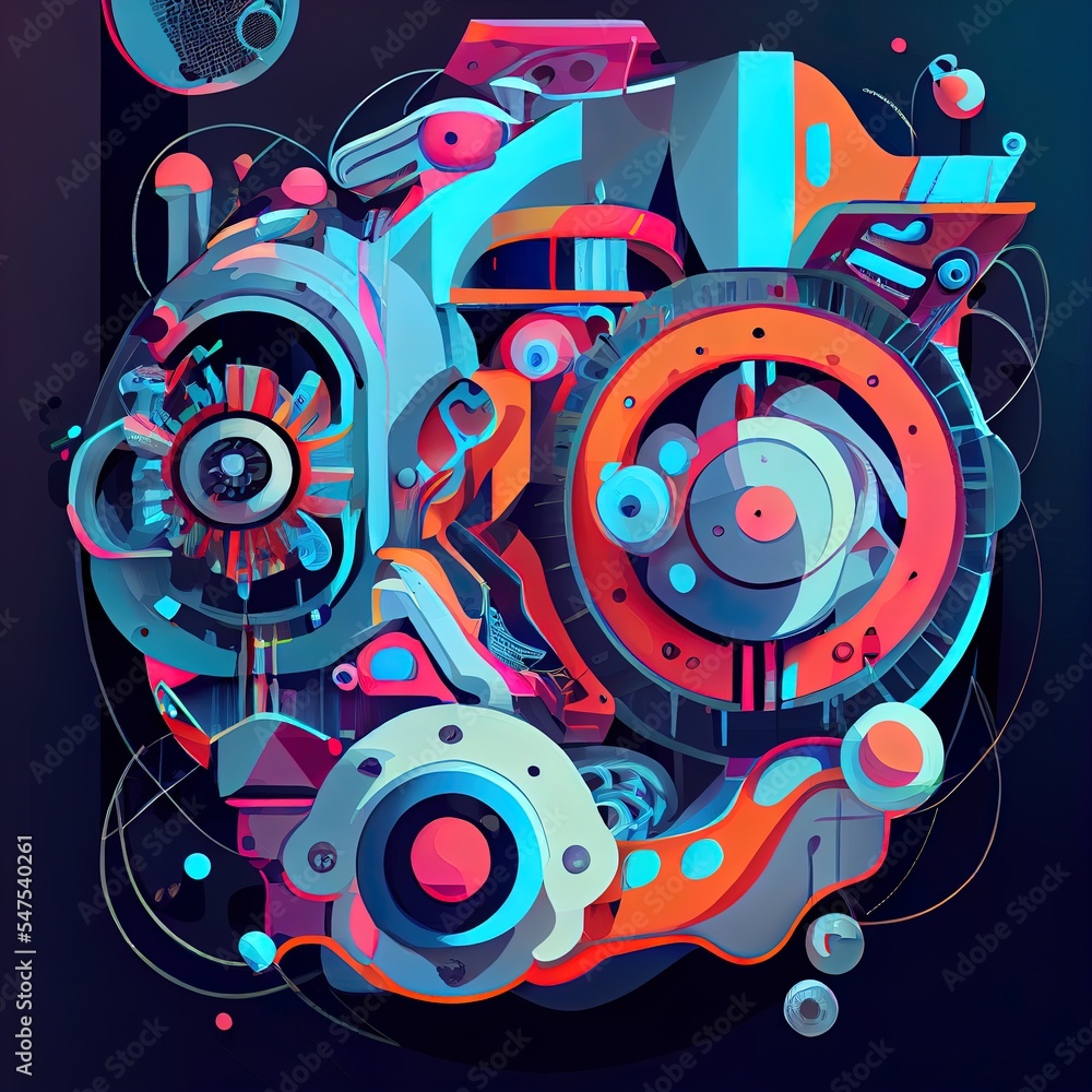 Abstract technology illustration, stylish concept
