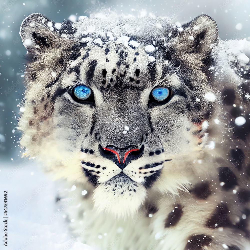 Obraz premium snow leopard portrait
