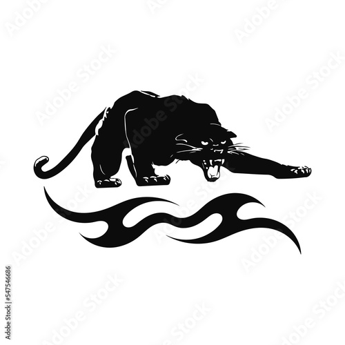 black panther silhouette vector illustration
