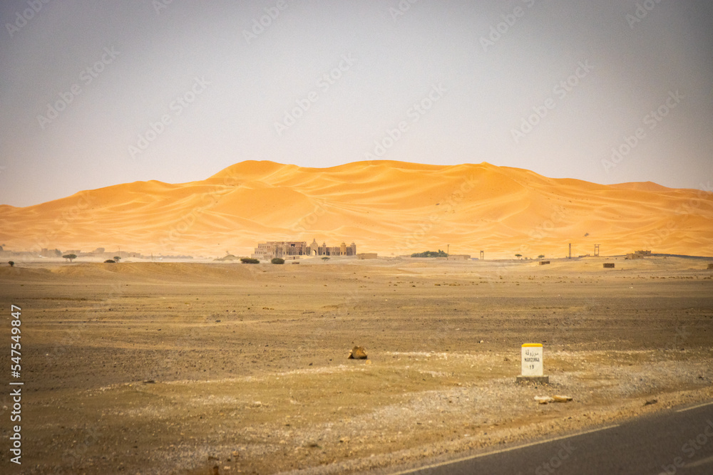 sand dunes of erg chebbi during sandstorm, merzouga, morocco, north africa, sahara sand dunes of erg chebbi during sandstorm, merzouga, morocco, north africa, sahara