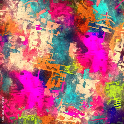 abstract grunge background graphic stylization on textured canvas of chaotic strokes of paint spots